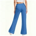 thumbnail image 5 of Fleece Sweatpants, Flare-Leg Drawstring Elastic Waist Long Pants with Pockets (Women's), 5 of 9