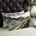 thumbnail image 4 of Marble Black Throw Pillow Cover 20 x 30 Inch Decorative Pillow Cover Modern Luxury Gold Nature Texture Lumbar Pillowcase Seasonal Rectangle Cushion Case for Couch Sofa Bed Living Room, 4 of 7
