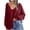 Wine, variant on XFLWAM Women's Deep V Neck Sweatshirts Long Sleeve Sexy Pullover Tops Casual Solid Color Loose Fit Fall Fashion T Shirt Army Green S