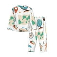 thumbnail image 2 of Goofa Travel1 Printed Women’s 2 Piece Pajama Set Super,Pajamas Women's Long Sleeve Sleepwear Soft Button Down Loungewear Pjs Lounge Set Nightwear-Large, 2 of 9