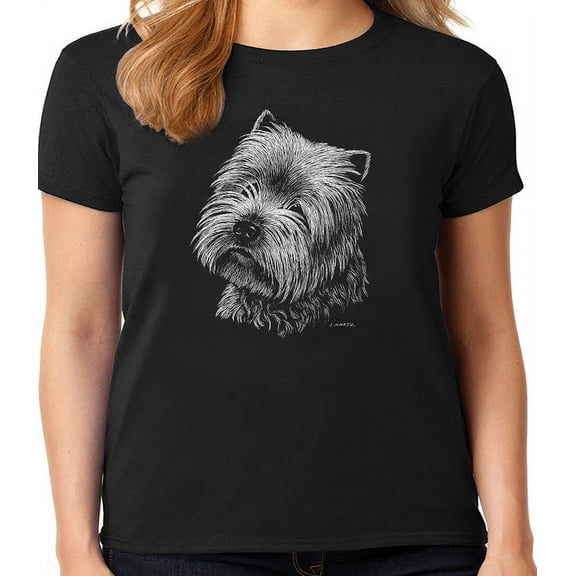 Ladies T-shirt Westie Face Dog Breed Gifts