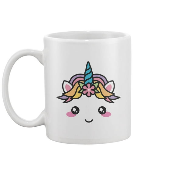 Kawaii Unicorn Face Mug -Image by Shutterstock