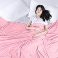 thumbnail image 3 of Sábana plana Utopia Bedding Queen de microfibra cepillada suave, rosa, 3 of 7