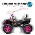 thumbnail image 3 of Hikiddo Kids ATV 4-Wheeler, 24 Volt 4WD Ride On Toys for Big Kids w/ 2 Seater, 4x200W Motor, 5.6Mph Max Speed - Rose Pink, 3 of 9
