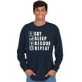 thumbnail image 5 of Eat Sleep Rescue Repeat Firefighter Long Sleeve TShirt Men Women Brisco Brands M, 5 of 6