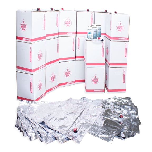 Emergency Zone - Long-Term Water Storage and Treatment Set - BPA-Free Water Bags - 100 Gallon