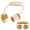 Orange, variant on 90° Rotatable Dual Head Wearable Neck Fan, 3 Speed USB Rechargeable Silent Hands Free Portable Cooling Fan