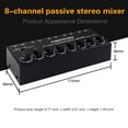 thumbnail image 4 of Mixer,8 In 2 Portable Audio 8 No Power Required In 2 Out 2 Out Stereo Channel Rca Portable 8 Channel Stereo No Channel Mer Rca Laoshe B066ni Siuke Audioxer Portablemer Qahm, 4 of 6