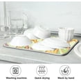 thumbnail image 6 of SKYSONIC Dish Drying Mat for Kitchen Counter Giraffe Monstera Eco Friendly Drying Mat - Easy to Clean Heat Resistant Dish Mat - 16x18, 6 of 6