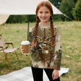 thumbnail image 5 of Garronmavis Cute Green Camo Boys Long Sleeve T-Shirts Size 5-6 Comfortable Deer Long Sleeve Crew Neck T-Shirts Soft Casual Crewneck Loose Fit Tee Tops Warm Fall Winter Clothes, 5 of 7