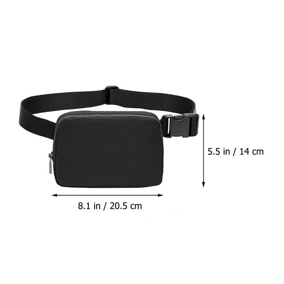 SWETRACE 1Pack Black Fanny Pack for Men with Adjustable Strap 20.5X14X5 Cm