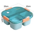 thumbnail image 5 of AYYUFE 1 Set 1100/1550ML Bento Box 3/4 Grids Good Sealing Buckle Closure Heat Resistance Fresh-Keeping Microwavable Lunch Container Office Supply, 5 of 7