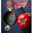 thumbnail image 2 of Enamel Cast Iron Stock Pot, Nonstick Soup Pot Pasta Can, Tomato Cocotte, Cute Vegetable Shape, Multifunction Cooking Pot with Handles for Thanksgiving Grill, Oven Backyard Cooking,Avocado Pot, 2 of 8