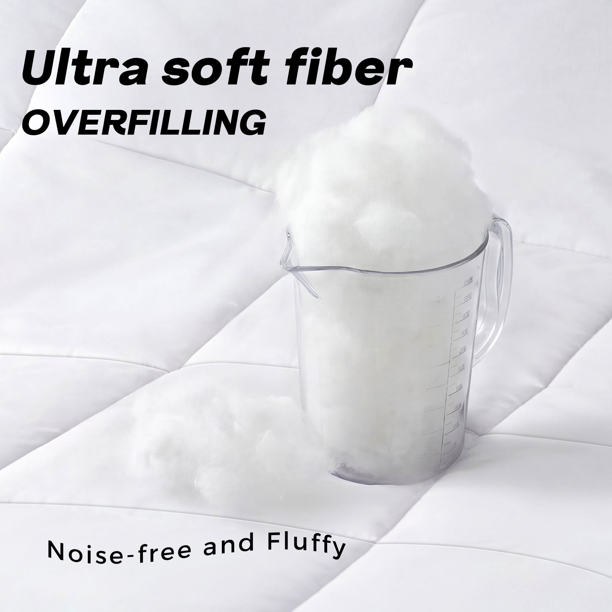 YEPCLUB Comforters Oversized King size, Duvet Insert, All Season Duvet, White Down Alternative Hotel Comforter, Lightweight Quilt with Corner Tabs, Machine Washable (White, 116x98 Inches)