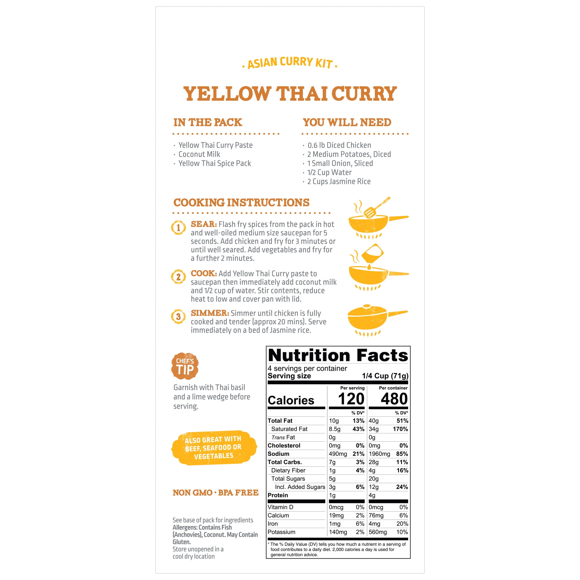 Street kitchen yellow thai cheap curry