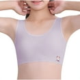 thumbnail image 2 of HAOTAGS Young Girls Solid Color Soft Training Bras (12-15) Comfortable Breathable Student Bra Underwear Purple Size L, 2 of 6