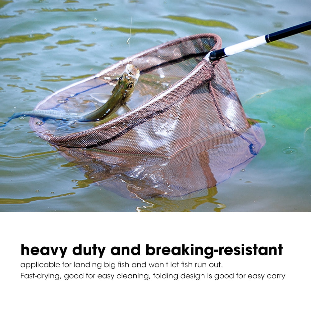 OTVIAP Outdoor Lightweight Folding Heavy Duty Fishing Landing Net with