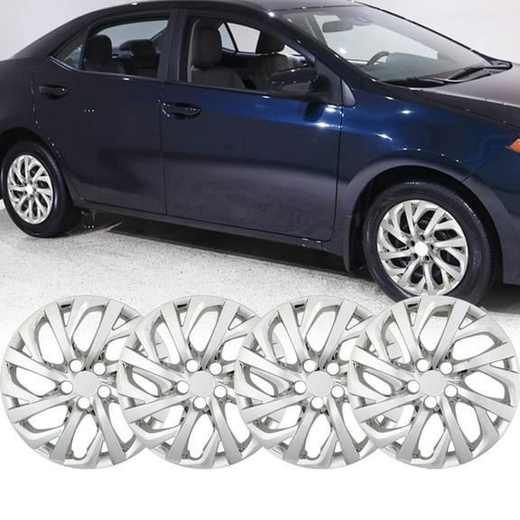 (Set of 4)16 inch Hubcaps for Toyota Corolla 2009-2025,Wheel Rim Hub Cap Replacement for 2009-2014 Toyota Matrix,2023-2025 Toyota Corolla Hybrid,Chrome