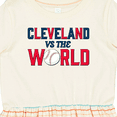 thumbnail image 4 of Inktastic Cleveland Vs. the World Blue and Red with Baseball Girls Toddler Dress, 4 of 5