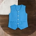 thumbnail image 4 of Kid Vest Volunteer Activity Waistcoat Party Costume Vests for Boys & Girls 3-11 Years Sky Blue, 4 of 8