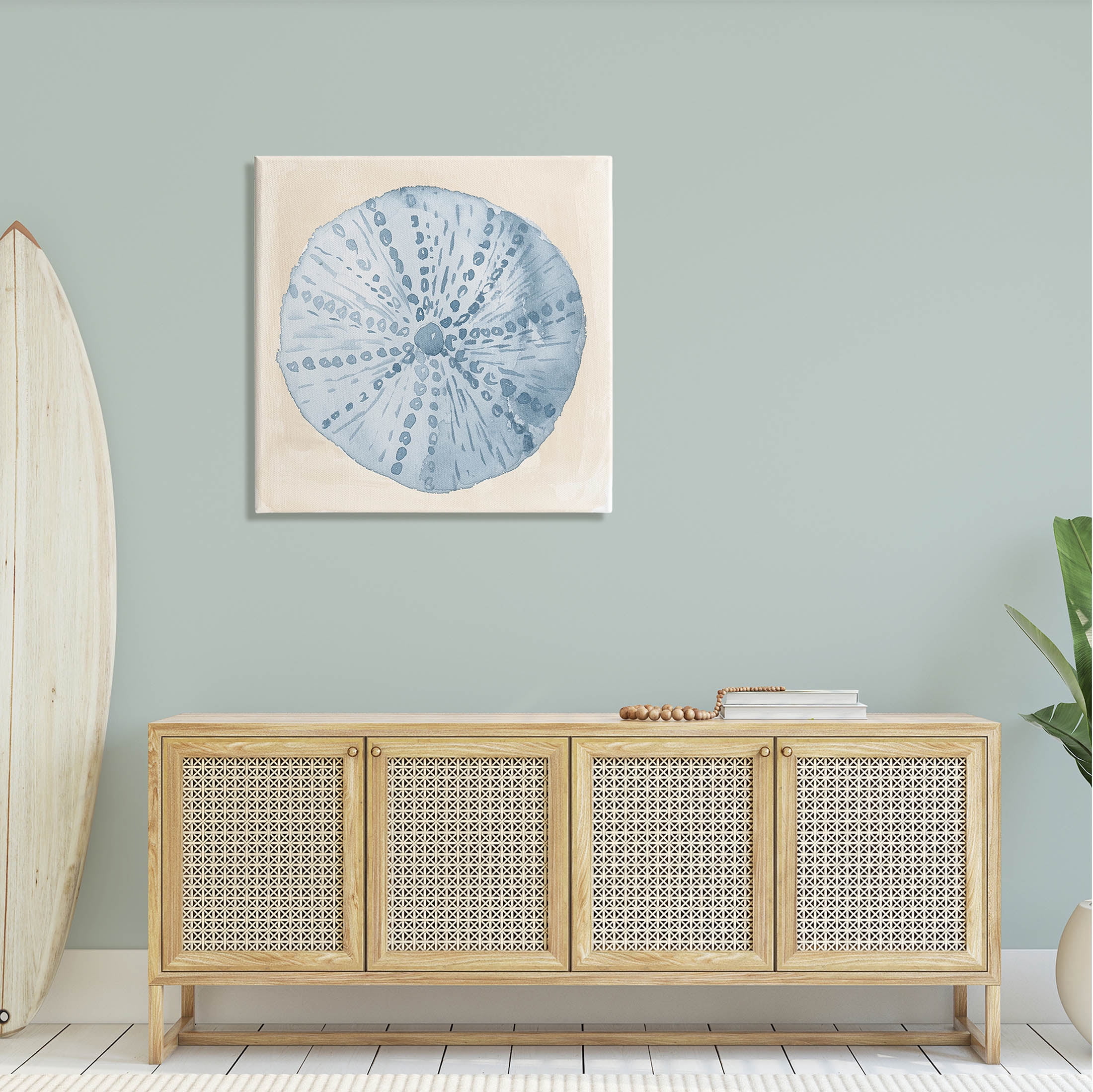 Nautical Sea Life Round Shell Animals & Insects Graphic Art Gallery Wrapped Canvas Print Wall Art