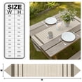 thumbnail image 3 of Brown Beige Striped Table Runner Linen Burlap Table Runner 108 Inches Long Farmhouse Stripes Cottagecore Dresser Scarves for Kitchen Island Coffee Dining Room Party Wedding Holiday Decor 13"x108", 3 of 8