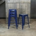 thumbnail image 4 of AmeriHome Loft 24" Metal Bar Stool, Blue, Set of 4, 4 of 4