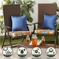 thumbnail image 3 of Greendale Home Fashions 18 x 18 in. Aloha Red Square Outdoor Chair Pad (Set of 2), 3 of 6