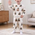 thumbnail image 2 of WUANDIXFA Baby Girl Outfit Set Toddler Baby Girls Flannel Fleece Warm Winter Pajama Loungewear Set,White,5-6 Years, 2 of 8