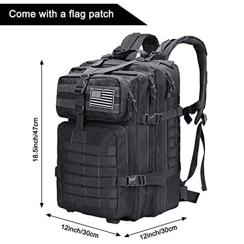 Prospo 40L Military Tactical Shoulder Backpack Assault Survival Molle Bag Pack Fishing Backpack for Tackle Storage Black Walmart