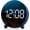 Blue, variant on Bedroom Digital Alarm Clock, Large Numbers Easy to Read, 3-Levels Brightness, Battery Backup, 12/24H, Silent Desk Clock with Loud Bell, Modern Curved Design for Bedside Office, White