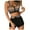 Black, variant on Cathalem High Waisted Bathing Suit for Women High Waisted Push Up Cheeky Drawstring Two Piece Bathing Suit (Watermelon Red,XXL)
