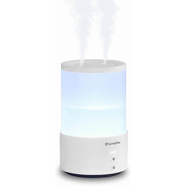 Portable Air Humidifiers for Bedroom with Night Light, USB Desktop Plant Humidifier, Whisper Quiet Waterless Auto Shut-Off