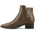 thumbnail image 3 of Journee Womens Cappri Inside Zip Entry Square Toe Booties, Widths Available, 3 of 11