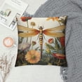 thumbnail image 2 of Shiartex Dragonfly Flowers Mushrooms Throw Pillow Cover Cushion Decorative Gift Square Pillow Case for Couch Sofa Bed 12x12in, 2 of 5