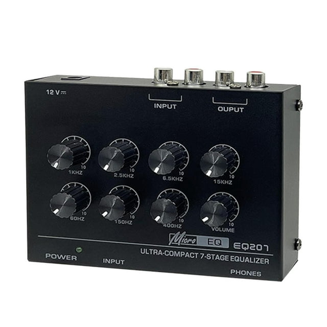 EQ207 Eciabalizador de siete bandas Amplificador de sonido multiusteo Equalizador de audio de automóvil paramétrico para grabar KTV KTV