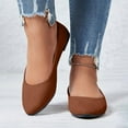 thumbnail image 7 of HaiMao Flats for Women Clearance Comfortable Solid Color Soft Flats Square Toe Ballet Shoes Dressy Slip-ons Loafers Orange 6.5(38), 7 of 7