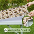 thumbnail image 6 of Beige Highland Cow Sunflower Basket Pattern Square Fitted Tablecloth with Elastic Edge,Square Table Cover,Washable Elastic Table Cover for Home Kitchen Party Decor 34"x34", 6 of 6