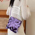 thumbnail image 4 of Glitter Shoulder Bag Sequin Handbag Purse Crossbody Bag for Women Evening Color Purple Size One Size, 4 of 7