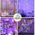 thumbnail image 4 of Asisol Curtain String Lights USB Powered 8 Modes 9.8FT 300 LED Christmas Fairy Lights with Remote Hanging Christmas Lights for Wedding Party Bedroom Wall Decorations, 4 of 8