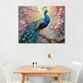 thumbnail image 2 of ONETECH Fantasy Peacock Canvas Wall Art Framed Poster Retro Painting for Home Wall Decor, 2 of 6