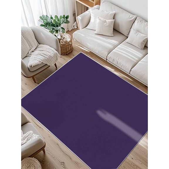Solid Color Area Rug for Bedroom 5x7 Ft Dark Purple Super Soft fuzzy Throw Rug Non-Slip Fluffy Plush Indoor Floor Carpet for Living Room Nursery Home Decor