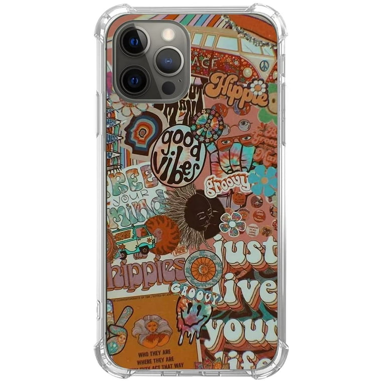 Indie Collage Case Compatible with iPhone 12 Pro Max,Aesthetic Art Design  TPU Full Cover Shock-proof Case 
