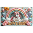 thumbnail image 3 of Colorful Theme Happy Birthday Banner Unicorn Theme Rainbow Decoration Balloon Elements for Kids Party Celebration Event, 3 of 8