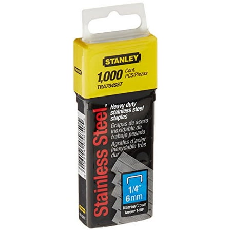 Stanley TRA704SST 0.42 in. Stainless Steel Narrow Crown Staples