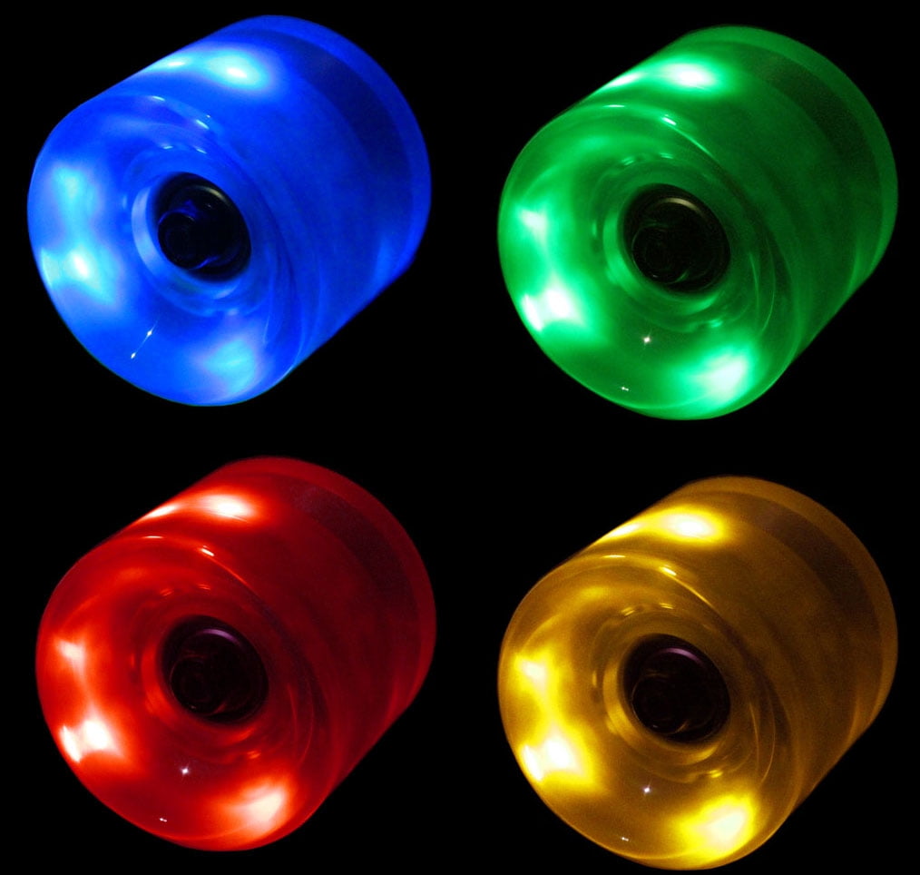 LED Skateboard Wheels 60MM MULTI COLOR Glow Cruiser Longboard LIGHTS