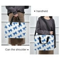 thumbnail image 6 of 16" Laptop Briefcase for Work Travel Laptop Shoulder Bag Carrying Handbag Laptop Case Blue Bows Pattern, 6 of 8