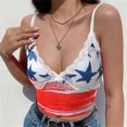thumbnail image 2 of Cathalem Tank Top Casual Basic Sleeveless High Neck Rib-Knit Y2k Crop Tank Top,Sky Blue XXXL, 2 of 4