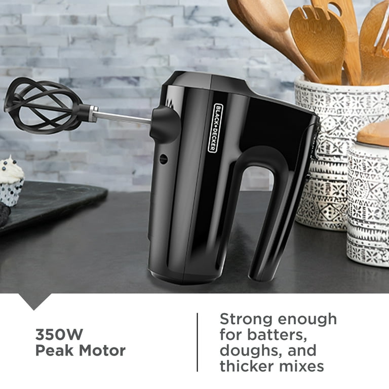 BLACK+DECKER 5-Speed Hand Mixer, MX610B, Helix Performance Premium
