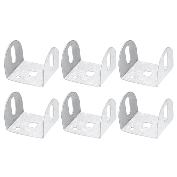 6pcs U Bracket for 1.77" Panels, 39x45x34mm Metal U Shaped Fasteners Brackets